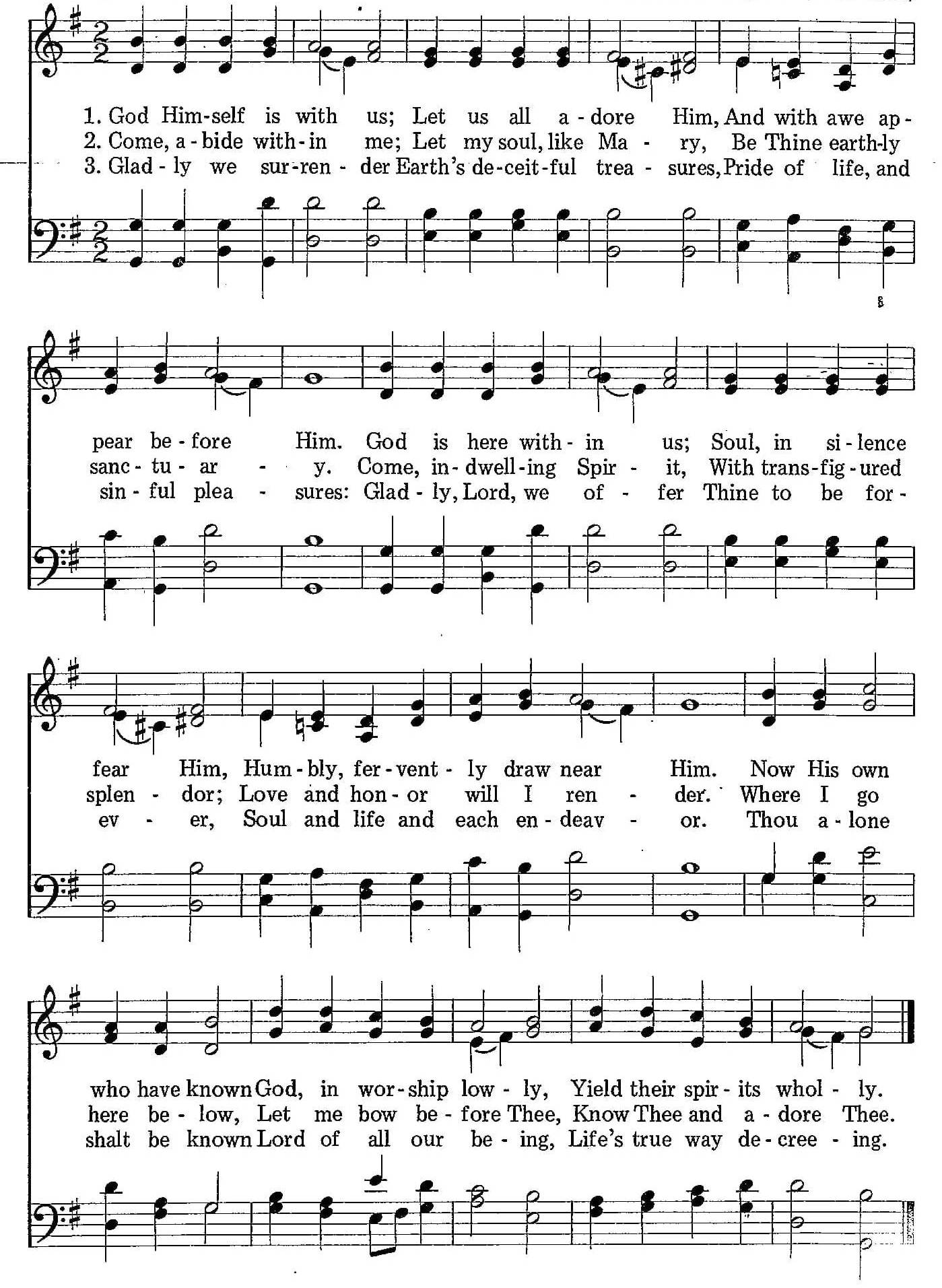 003 – God Himself Is With Us sheet music